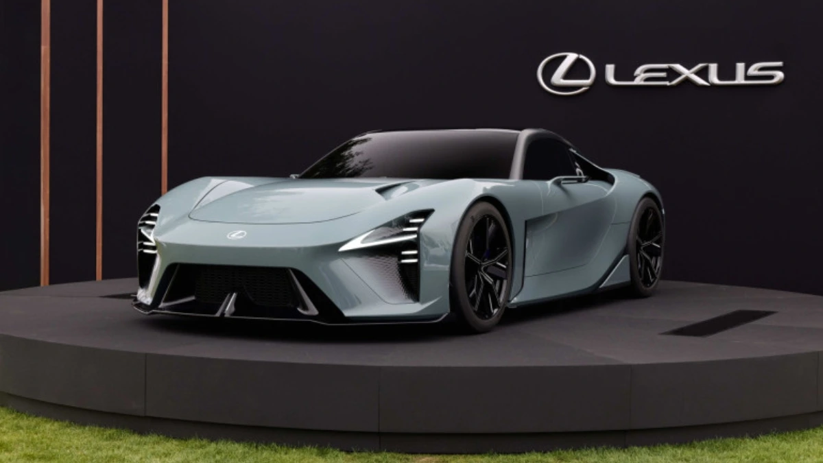 Lexus Sport Concept 2025 showcased at Monterey Car Week with futuristic electric supercar design