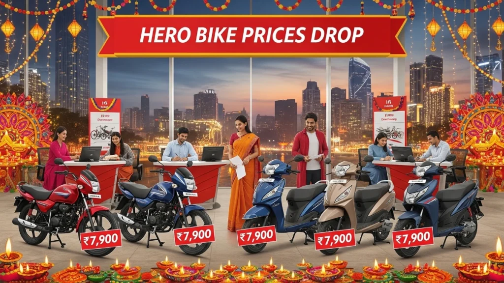 Hero Bike Prices Drop GST Cut से ₹7,900 तक की छूट, 22 सितंबर से लागू